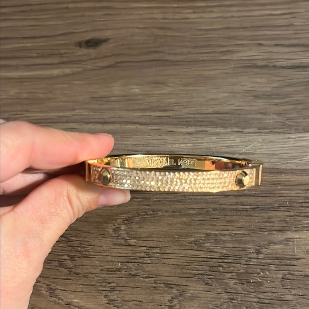 Rose Gold Studded Bangle Bracelet